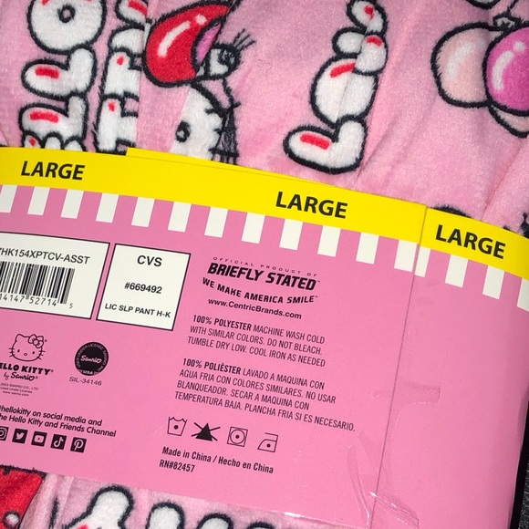 ✨NWT✨LAST ONE!! ‼️ Hello Kitty Sanrio CVS Sleep Pajama Pants 2023 Valentines - Picture 8 of 8